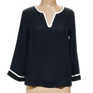 Banana Republic Navy Tunic with White Contrast Trim Size Medium